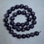 Amethyst natural stone beads on thread, smooth round beads, 12 mm diameter ±, length 38 cm ±
