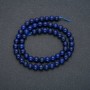 Lapis Lazuli Beads on Thread, Smooth Round Beads, Diameter 7 mm ±, Length 38 cm ±