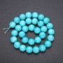Aquamarine Beads, Smooth Ball Strand, 12mm Diameter, 38cm Length (+/-)