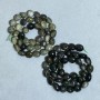 Moss agate beads, faceted, 9x12 mm, 38 cm long +