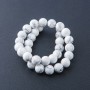 Kaholong natural stone beads on thread, 12mm diameter, 38 cm