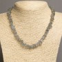 Necklace of natural Labradorite chips, diameter 7-10×2-5 mm, length 47-49 cm +