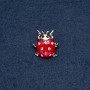 Brooch 'Ladybug' 22x23mm insect series, metal color 'gold'
