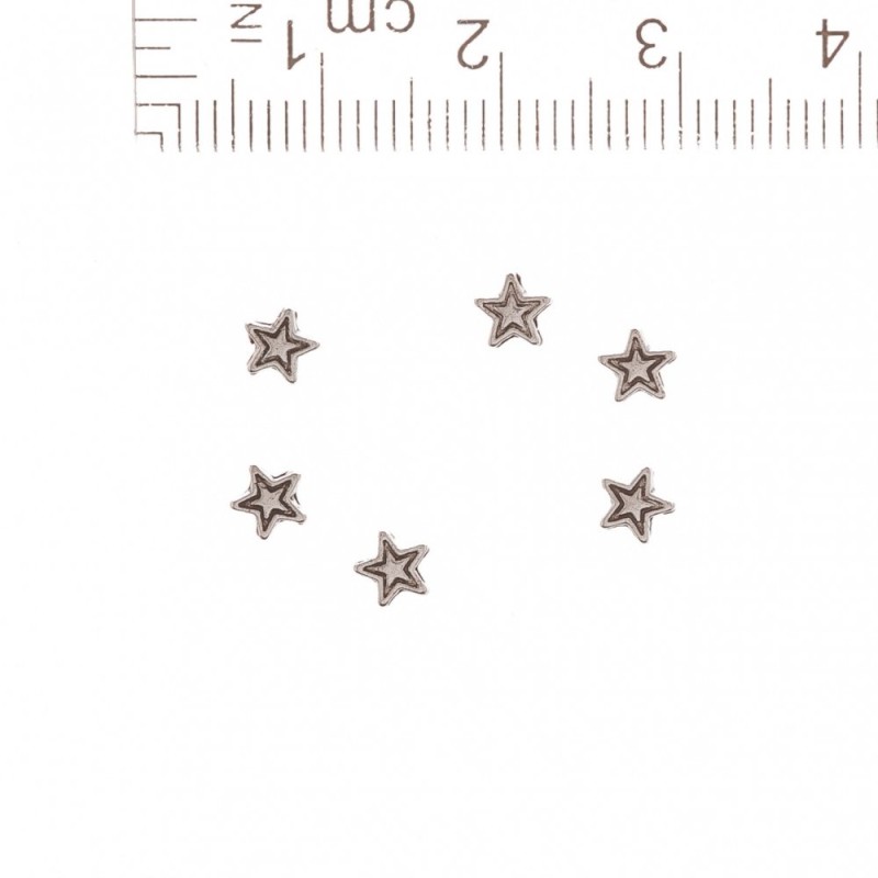 Star Bead Insert, diameter 1 mm, 0.5 cm length, packaging 20 g, ±200 pcs