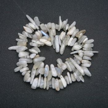 Adularia natural stone bead strand 'needle' chip, diameter 18x5mm, length 41 cm +