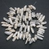 Natural Howlite Nugget Thread 'Needle', 20x8mm diameter, 40cm length +