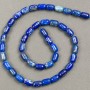 Lapis lazuli barrel beads, natural stone, 6×9 mm diameter, length 39 cm +