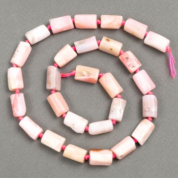 Beads on a thread, natural stone Opal, faceted, diameter 13-12×8-7 mm, length 42 cm+