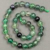 Natural fluorite stone beads on thread, 10mm diameter, 39cm length +