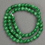 Chrysoprase Beads (synthetic acrylic) on fishing line, smooth spheres, 6.5 mm diameter, 40 cm length