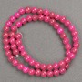 Tourmaline Beads (Acrylic) on Thread, Smooth Balls, 6.5 mm Diameter, 40 cm Length