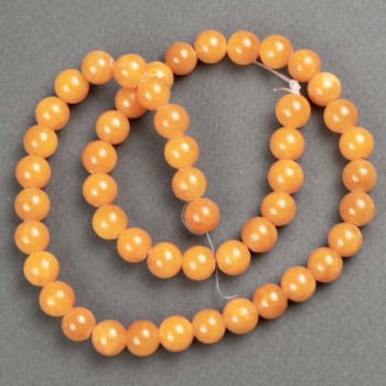 Citrine Beads on Fishing Line (Acrylic) Smooth Spheres, 8.5 mm diameter, 40 cm length
