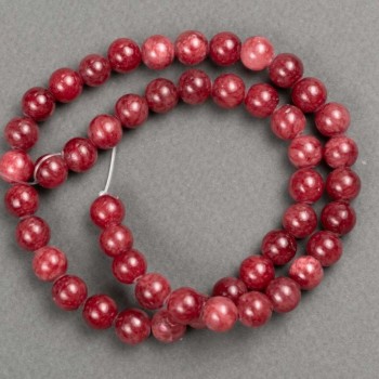 Tourmaline Beads (Acrylic) on Thread — Smooth Beads, 8.5 mm Diameter, 40 cm Length +