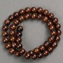 Tiger's Eye Beads (Acrylic) on Fishing Line, Smooth Beads, 8.5 mm Diameter, 41 cm Length