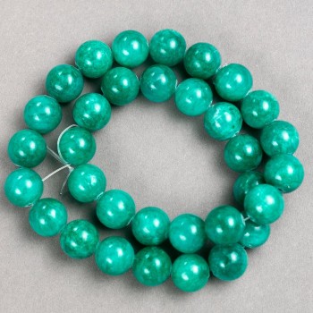 Amazonite Beads on Fishing Line (synthetic acrylic) smooth spheres, diameter 12.5 mm, length 40 cm