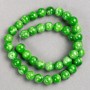 Jade Beads (Acrylic) on Beading Thread, Smooth Round Beads, 10.5 mm Diameter, about 40 cm long