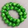 Jade beads (synthetic acrylic) on beading thread, smooth round beads, diameter 14.5 mm, length 40 cm +/-