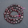 Beads on a strand of natural garnet cabochon, diameter 9x8 mm, length 42 cm +