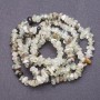 Prehnite Beads on Thread 'Grain', 7-10 mm diameter, 80 cm length