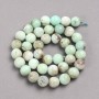 Chrysoprase Beads on String, Natural Stone, Smooth Round Bead, Diameter 10mm, Length 39cm