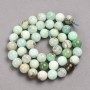 Beads on a thread of natural chrysoprase, smooth round beads, 8 mm diameter, 39 cm length