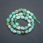 Beads on a thread of natural chrysoprase, faceted, diameter 8x10 mm, length 40 cm +