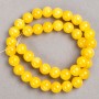 Beads on thread 'Citrine' (artificial acrylic) smooth round beads, 10.5 mm diameter, 40 cm length