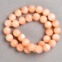 Selenite Beads on Fishing Line (Artificial Acrylic) Smooth Round Beads, 12.5 mm Diameter, 40 cm Length