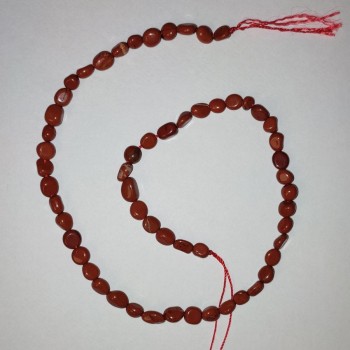 Red Jasper natural stone beads on a thread, faceted, diameter 5x6-9x7 mm, length 41 cm+