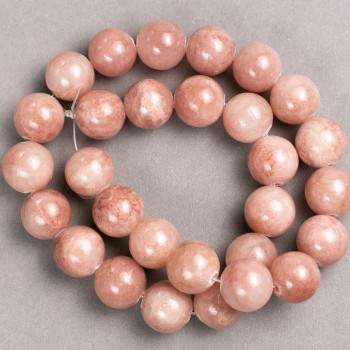 Strung Beads Strawberry Quartz (Acrylic) Smooth Round Bead, 14.5 mm Diameter, 40 cm Length ±