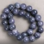 Amethyst Beads (Acrylic) on Thread, Smooth Round Beads, 14.5 mm Diameter, 40 cm Length