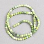 Beads of Australian Jadeite on beading thread, smooth round beads, diameter 4mm, length 38 cm+
