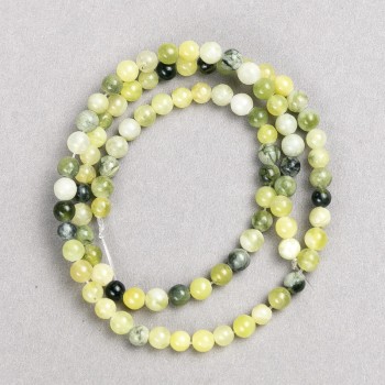 Beads Ofit (synthetic acrylic) on thread, smooth round beads, diameter 6.5 mm, length 38 cm +/-