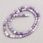 Lepidolite Beads on Thread, Smooth Round Beads, 4–5 mm Diameter, 38 cm Long