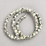Dalmatian Jasper Beads on Thread, Smooth Round Beads, 6mm Diameter, 38cm Length