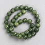 Jadeite Beads on Beading Thread, Smooth Spheres, Diameter 10.5 mm, Length 38 cm