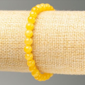 Elastic bracelet with citrine imitation (acrylic) Ø 6.5 mm, length 18 cm