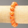 Elastic bracelet with citrine imitation beads (acrylic), diameter 12.5 mm, length 18 cm