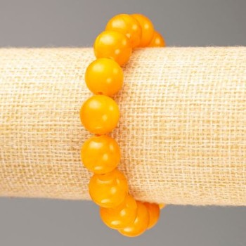 Elastic Citrine Imitation Bracelet (Acrylic), bead diameter 12.5 mm, length ~18 cm