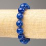 Elastic bracelet with imitation lapis lazuli beads (acrylic), 12 mm bead diameter, 18 cm length