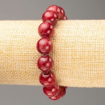 Elastic bracelet with artificial tourmaline beads (acrylic), bead diameter 12.5 mm, length 18 cm