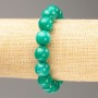 Elastic bracelet with acrylic amazonite imitation; smooth round beads, 12.5 mm diameter, 18 cm length