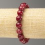 Elastic bracelet with imitation tourmaline (acrylic) smooth beads, 10 mm diameter, 18 cm length ±