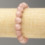 Elastic bracelet with Strawberry Quartz (synthetic acrylic) smooth beads, 10 mm diameter, 18 cm long