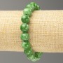 Elastic bracelet with chrysoprase imitation (acrylic) smooth beads, diameter about 10 mm, length 18 cm