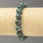Elastic Moss Agate Bracelet (Artificial Acrylic) Smooth Beads, 10 mm Diameter, 18 cm Length