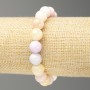 Elastic Morganite Bracelet (Acrylic) Smooth Bead, 10 mm Diameter, Length ~18 cm