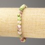 Bracelet 'Ocean Jade' acrylic, 6mm pink-green-white, approximately 18 cm long, smooth beads on elastic