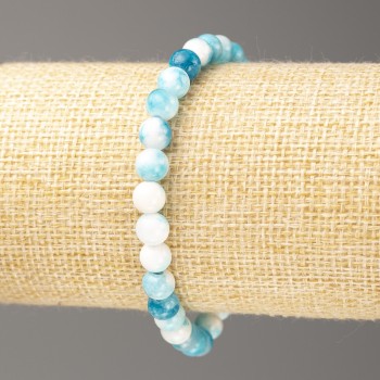 Bracelet 'Blue-White Oceanic Nephrite'