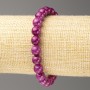 Bracelet with synthetic tourmaline (acrylic), 8mm diameter, approximately 18 cm length, smooth beads on elastic